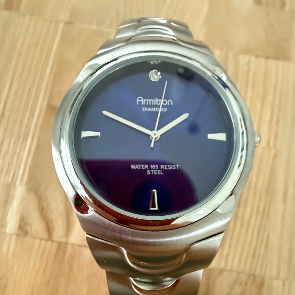 Armitron Silver and Blue Men's Watch.  ***Leaving*** Poshmark Blow Out!!!